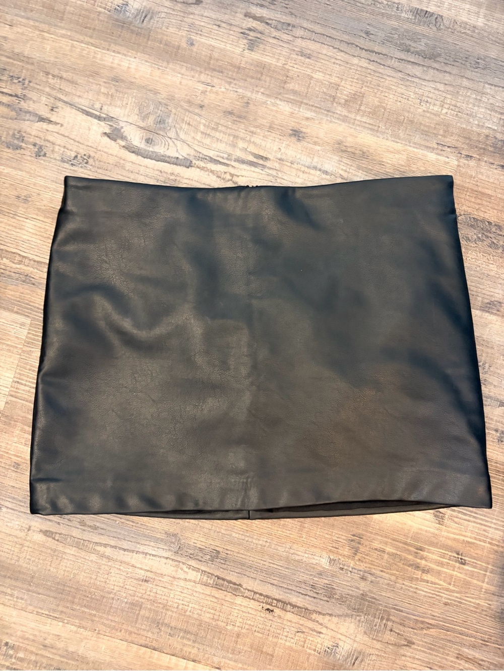 Classic Black Faux Leather Mini Skirt
